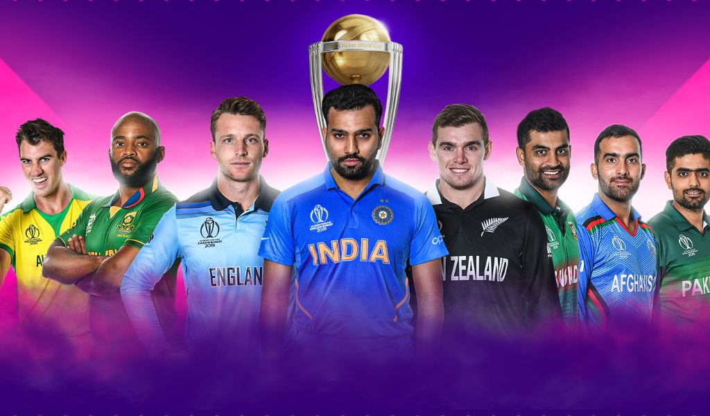 ICC Men's Cricket World Cup featuring Indian cricket team and other national teams