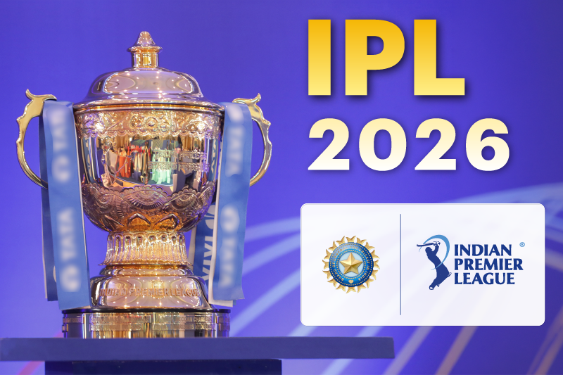 IPL 2026 trophy and logo, popular cricket league for betting in Bangladesh.
